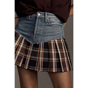 Mother Superior Women's Multicolor The Fluff and Fold Pleated Mini Skirt 26 NWOT